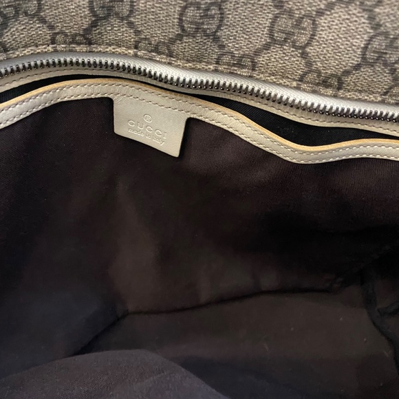 Gucci GG Supreme Monogram Coated Canvas Medium Joy Tote Ivory Leather Trim w COA - Picture 16 of 16